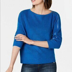 Bar III M Zipper-Sleeve On/Off-Shoulder Sweater